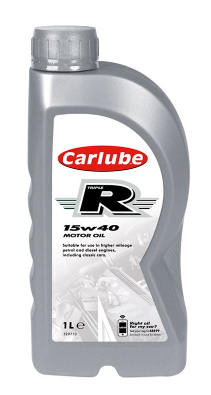 Aceite de motor Carlube Triple R 15W-40 High Mile 1L