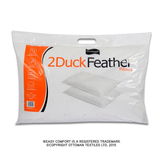 Easy Comfort Twin Duck Feather Pillows