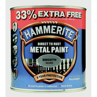 Hammerite Metal Paint Smooth 750ml + 33% Free