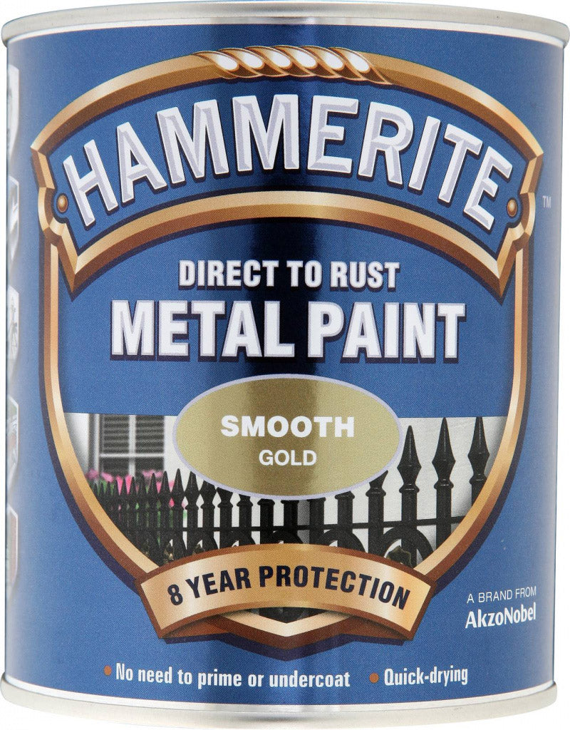 Hammerite Metal Paint Smooth 750ml Gold