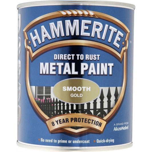 Hammerite Metal Paint Smooth 750ml Gold