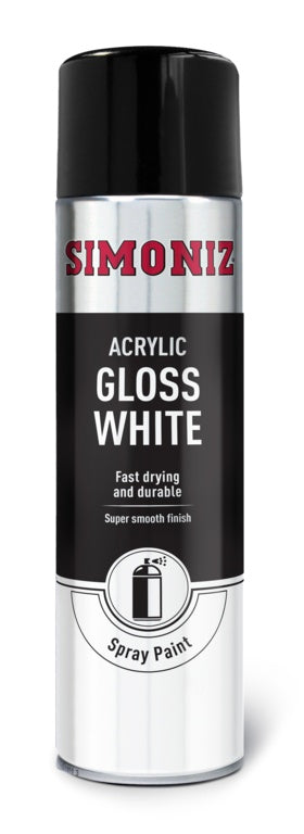 Simoniz Spray Paint - Gloss White (Aerosol)