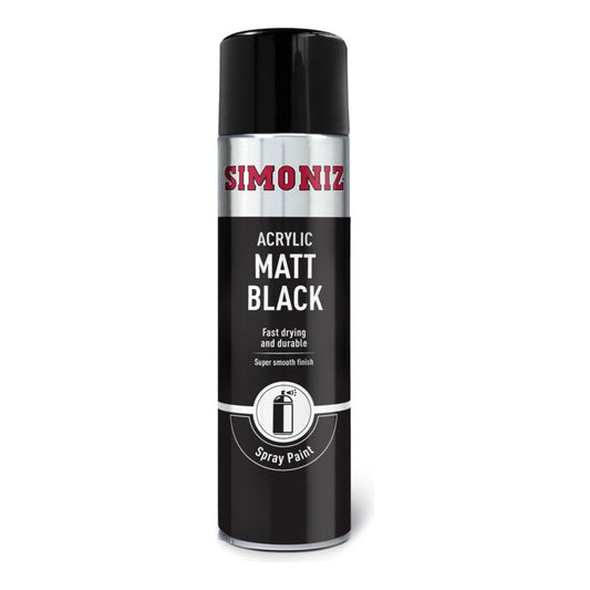 Simoniz Spray Paint - Matt Black (Aerosol)