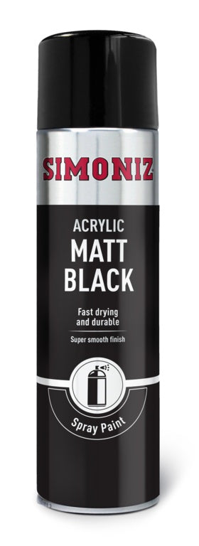 Simoniz Spray Paint - Matt Black (Aerosol)