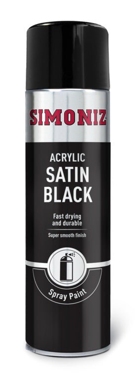 Simoniz Spray Paint - Satin Black (Aerosol)