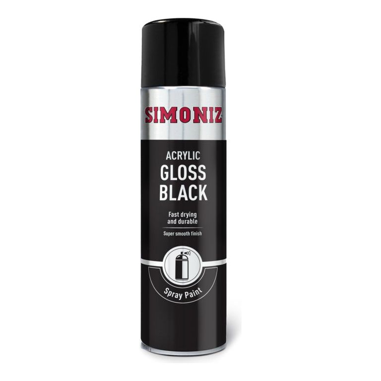 Pintura en aerosol Simoniz - Negro brillante (aerosol)