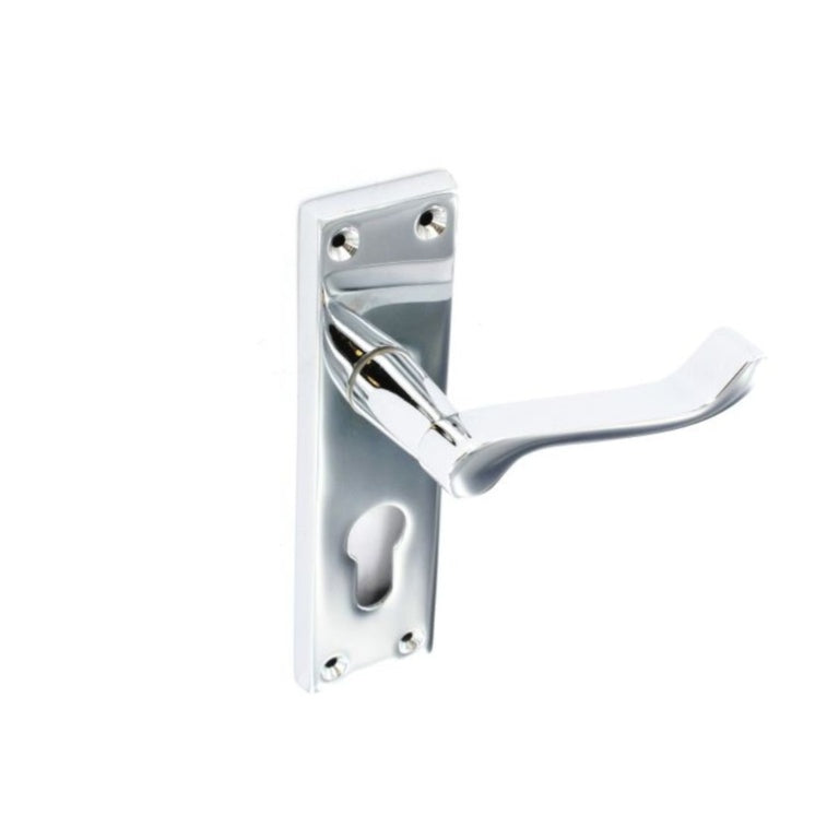 Securit Chrome Scroll Euro Lock Poignées 48 mm C/C (La paire)