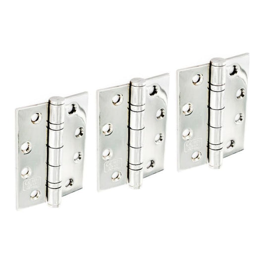 Securit Stainless Steel B.B. Hinges Polished (1 1/2 Pair)