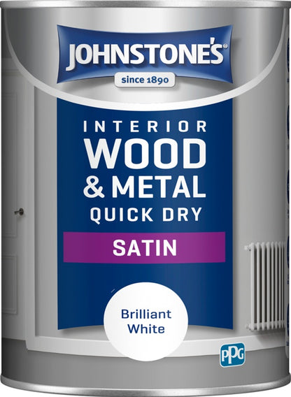 Johnstone's Quick Dry Satin - Brilliant White