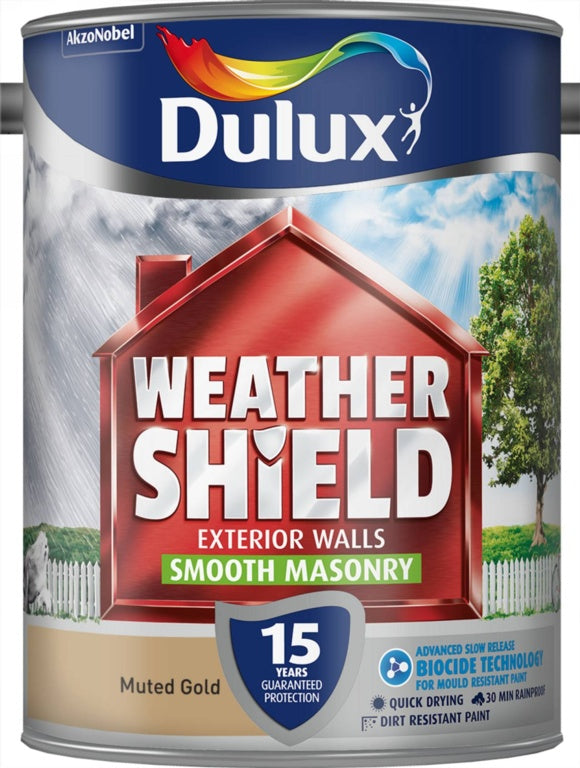 Dulux Weathershield Pintura Lisa Para Albañilería 5L