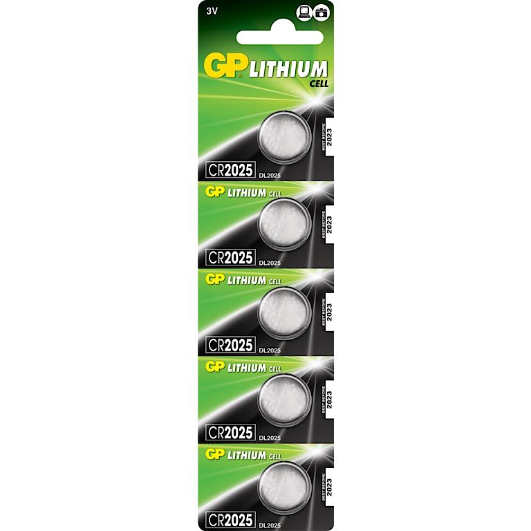 GP Lithium Button Cell Battery CR2025 Card 5