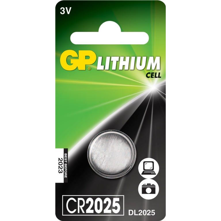 GP Lithium Button Cell Battery CR2025 Single