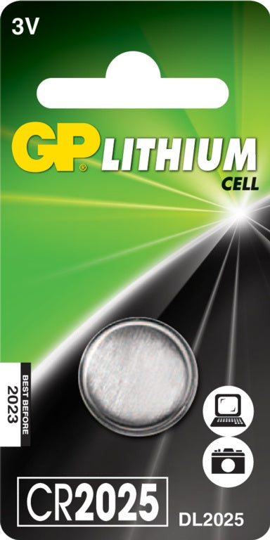GP Lithium Button Cell Battery CR2025 Single
