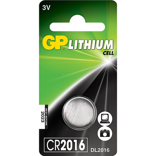 GP Lithium Button Cell Battery CR2016 Single