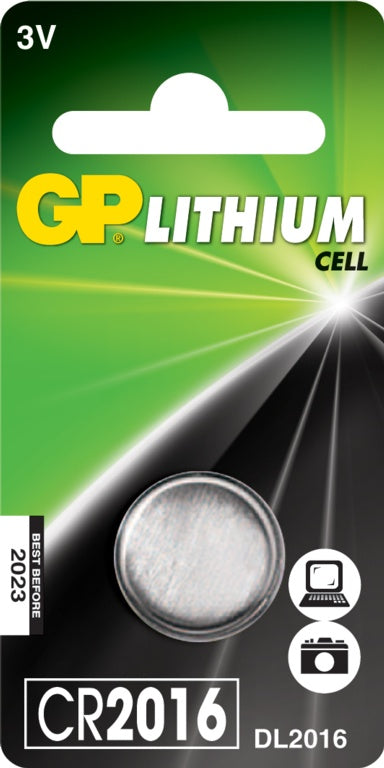 Pile bouton au lithium GP CR2016 simple