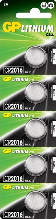 GP Lithium Button Cell Battery CR2016 Card 5