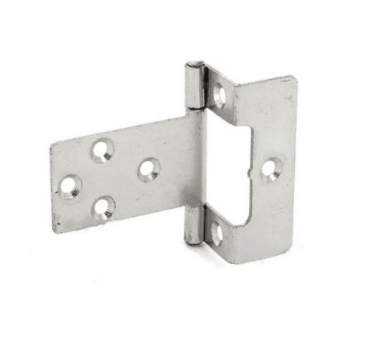 Charnières affleurantes Securit 5/8" à manivelle plaquées zinc (paire) 50 mm