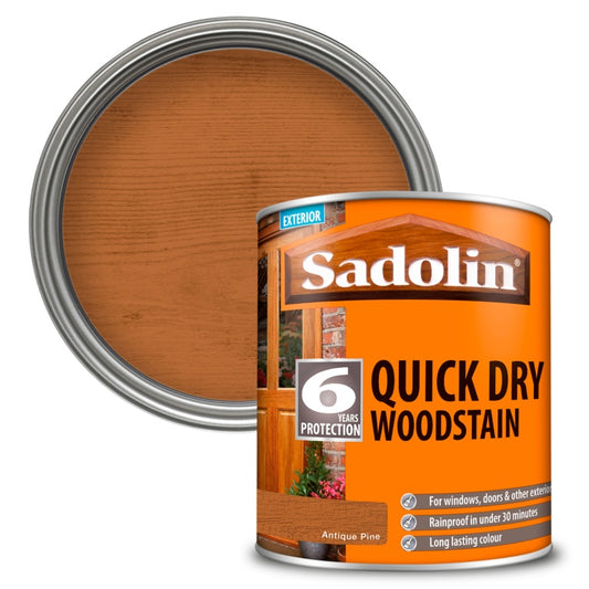 Sadolin Quick Dry Woodstain 1L Antique Pine