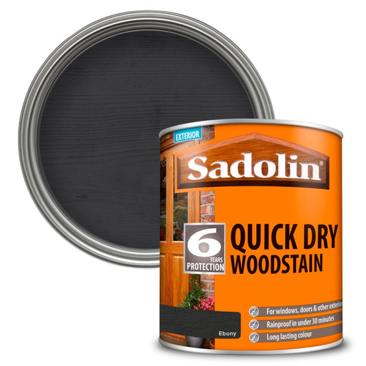 Sadolin Quick Dry Woodstain 1L Ebony