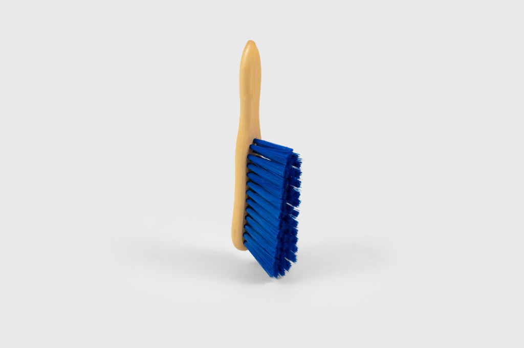 Hill Brush Banister Brush - Lacquered Stock, Soft Blue PVC