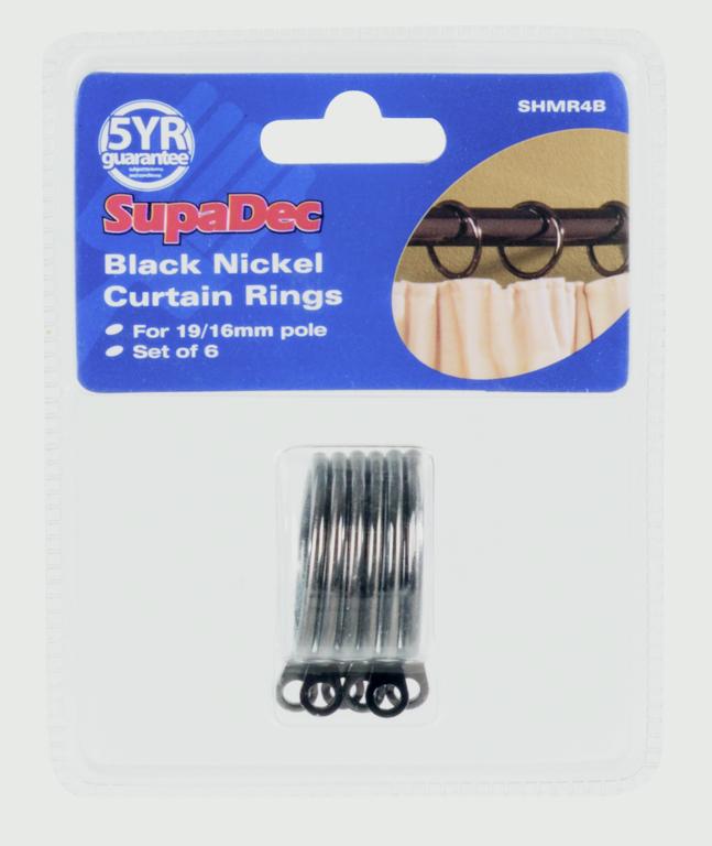 Woodside Curtain Rings Pack 6