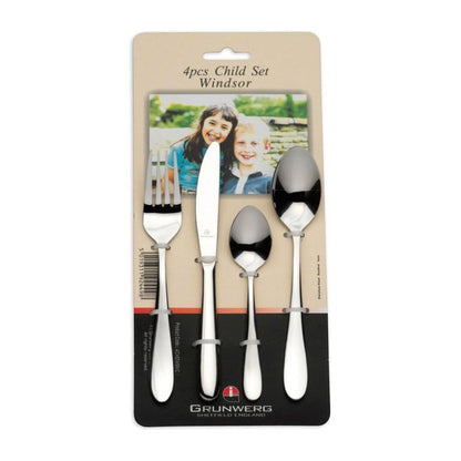 Windsor Children's Cutlery Set – 4-Piece Stainless Steel