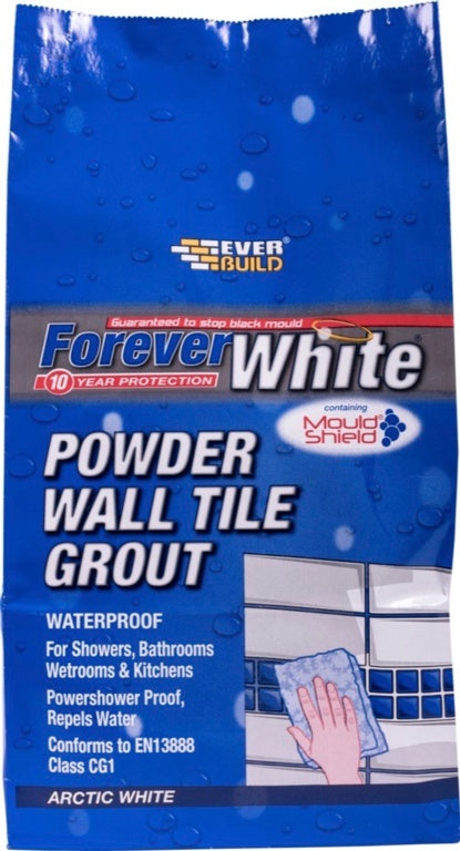 Everbuild Forever White Powder Wall Tile Grout 1.2kg