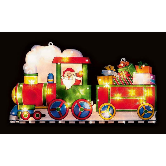 Premier Santa In Train With Gifts Silhouette