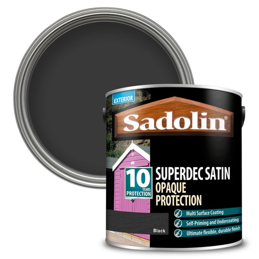 Sadolin Superdec Opaque Woodstain Satin - Black 2