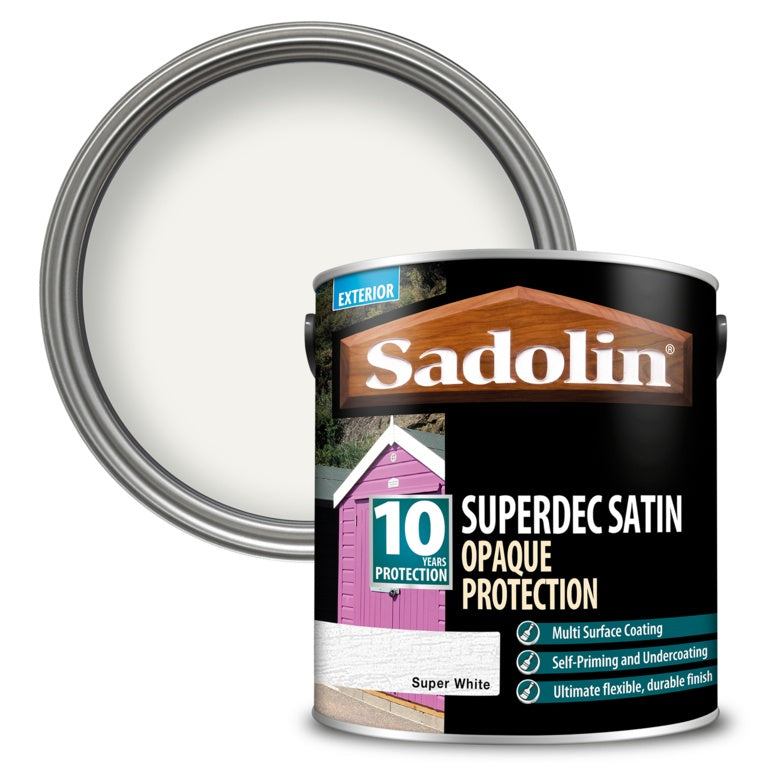 Sadolin Superdec Opaque Woodstain Gloss - Super White