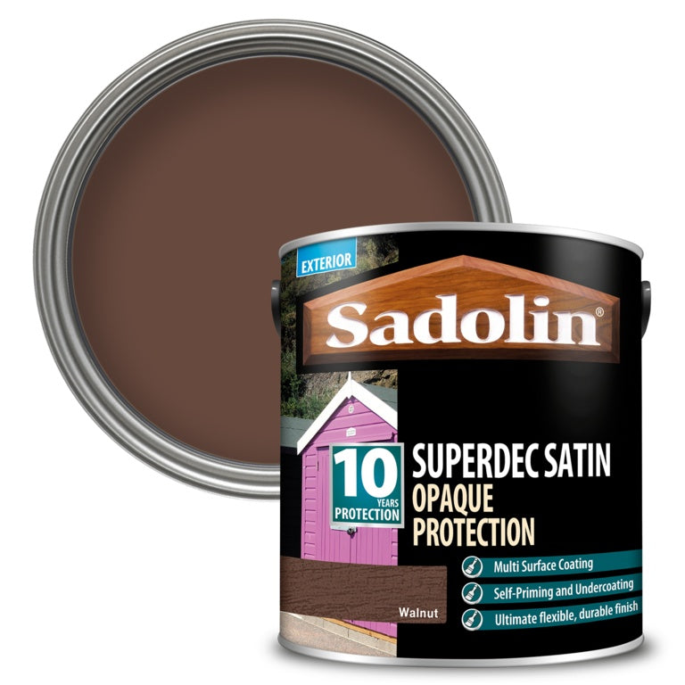 Tinte para madera opaco brillante Sadolin Superdec - Nogal 2