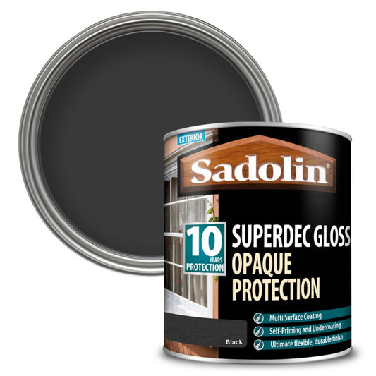 Sadolin Superdec Opaque Woodstain Gloss - Black