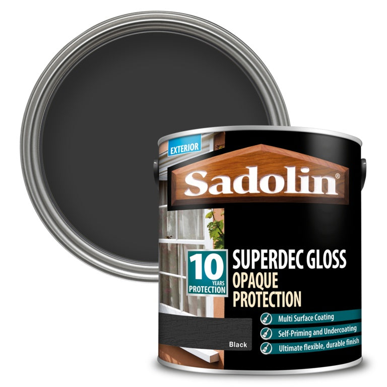 Sadolin Superdec Opaque Woodstain Gloss - Black