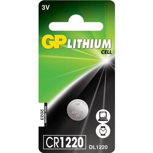Pile bouton au lithium GP CR1220 simple