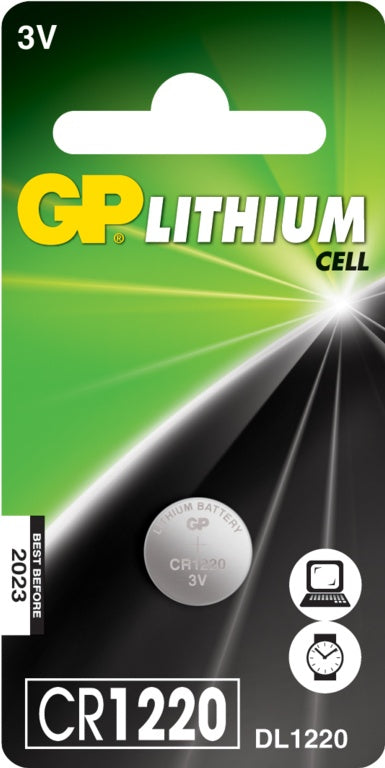 Pile bouton au lithium GP CR1220 simple