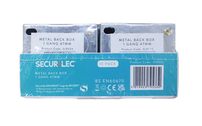 Securlec Metal Back Box 1 Gang