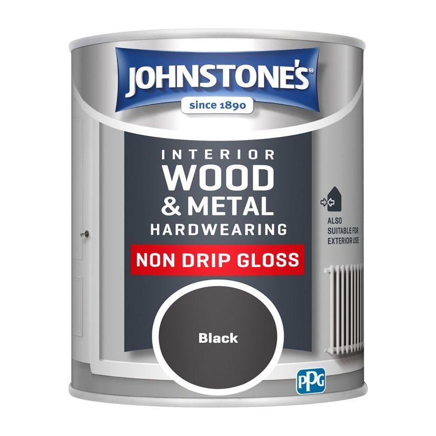 Johnstone's Non Drip Gloss 750ml Black
