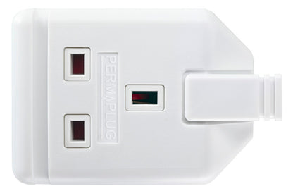 Masterplug Rubber Extension Socket White