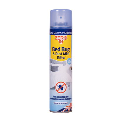 Zero In Bed Bug & Dust Mite Killer - 300ML Aerosol