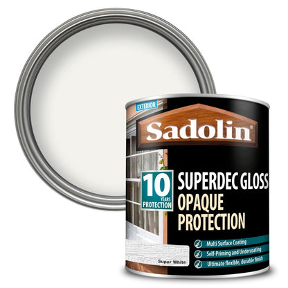 Sadolin Superdec Lasure Opaque Brillante - Super Blanc