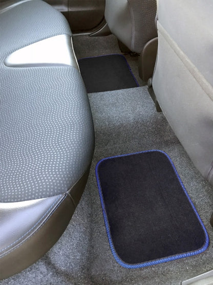 Streetwize Velour Carpet Mat Sets with Coloured Binding - 4 Piece