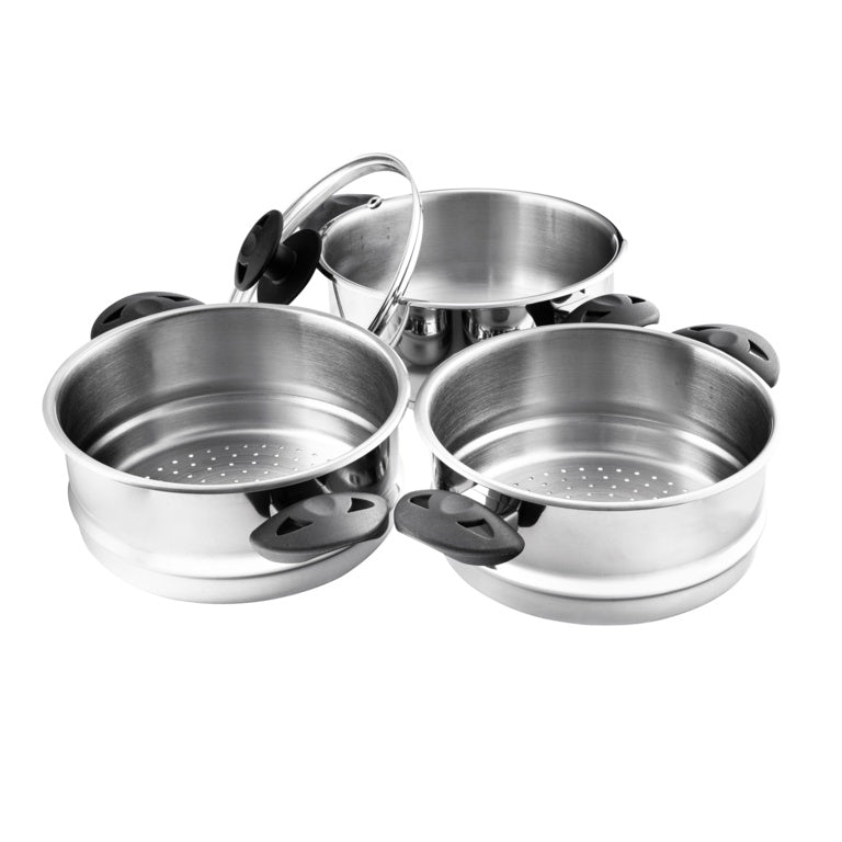 Pendeford Stainless Steel Collection 3 Tier Steamer 20cm