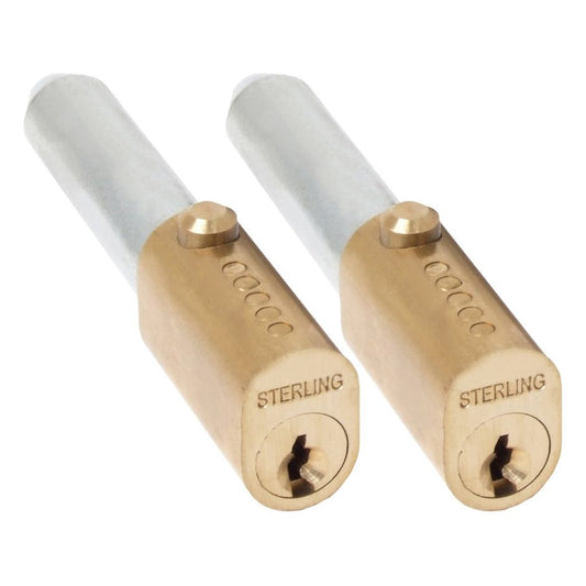 Sterling Bullet Lock - Keyed Alike Pair - Clam