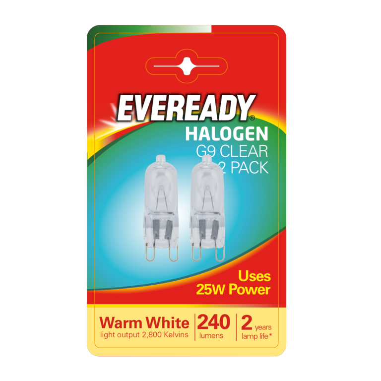 Eveready G9 Cápsula Transparente BL2 25W