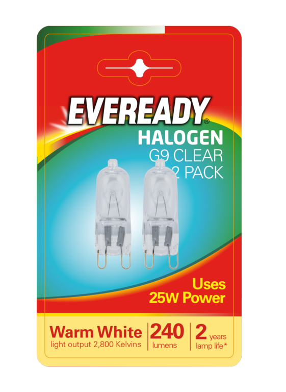 Eveready G9 Capsule Clear BL2 25W