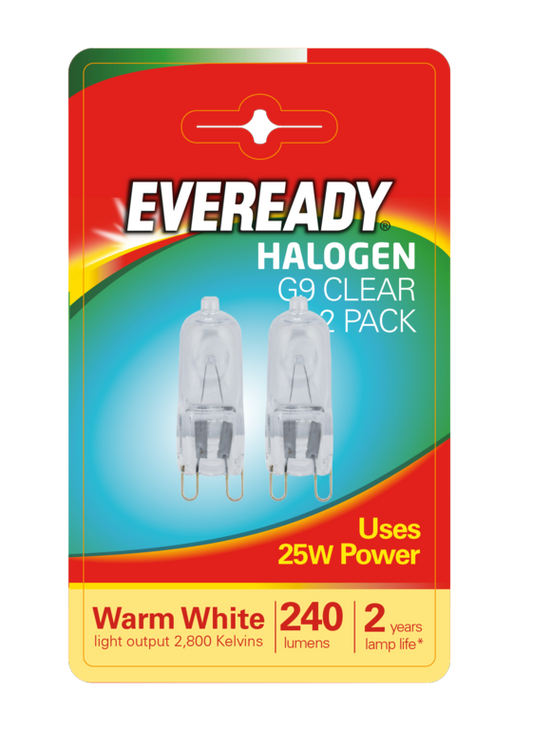 Eveready G9 Capsule Clear BL2 25W