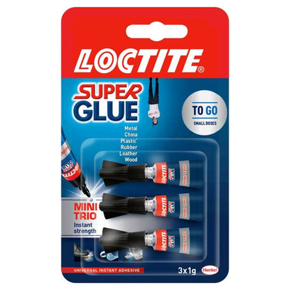Loctite Mini Trio Super Glue 3 x 1g