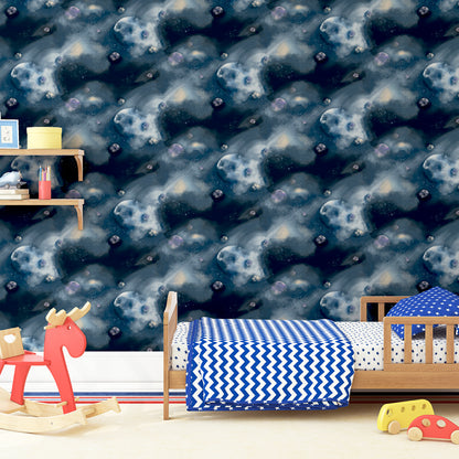 Arthouse Out Of This World Navy Wallpaper