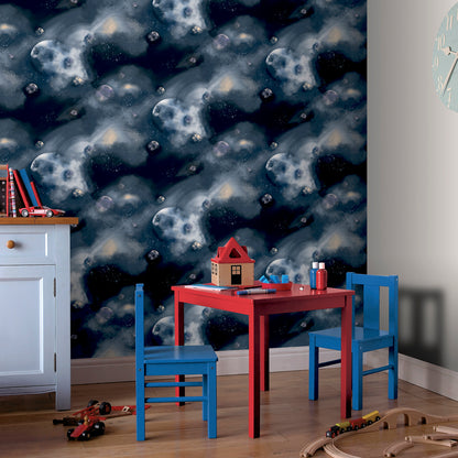 Arthouse Out Of This World Navy Wallpaper