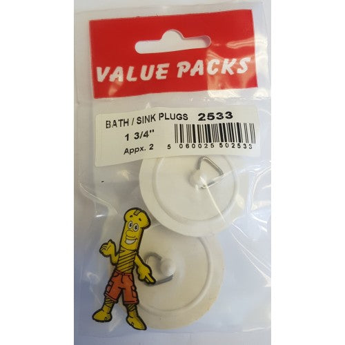 Fast Pak 1 3/4'' BATH/SINK PLUGS WHITE